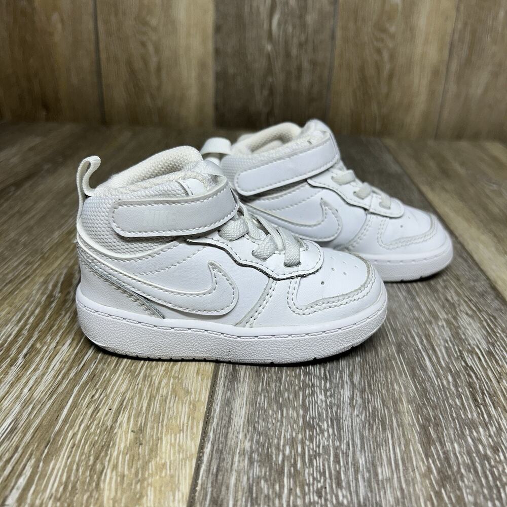 Nike Court Borough Mid 2 White CD7784-100 Toddler Infant US Size 5C Sneaker Shoe